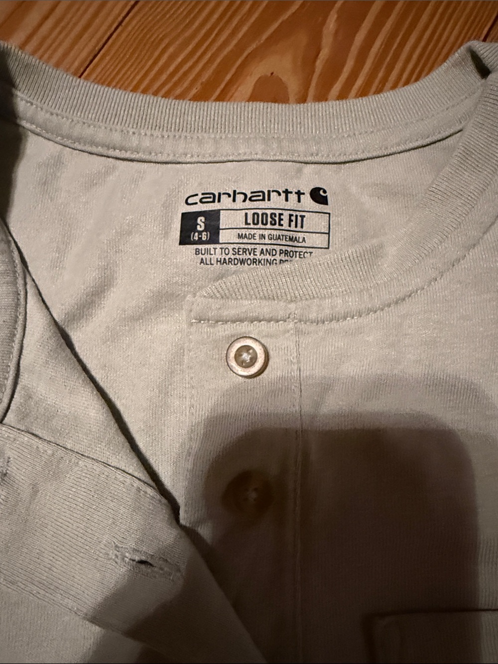 Carhartt Short-Sleeve Henley Pocket Tee in Sage Green - Picture 2 of 3